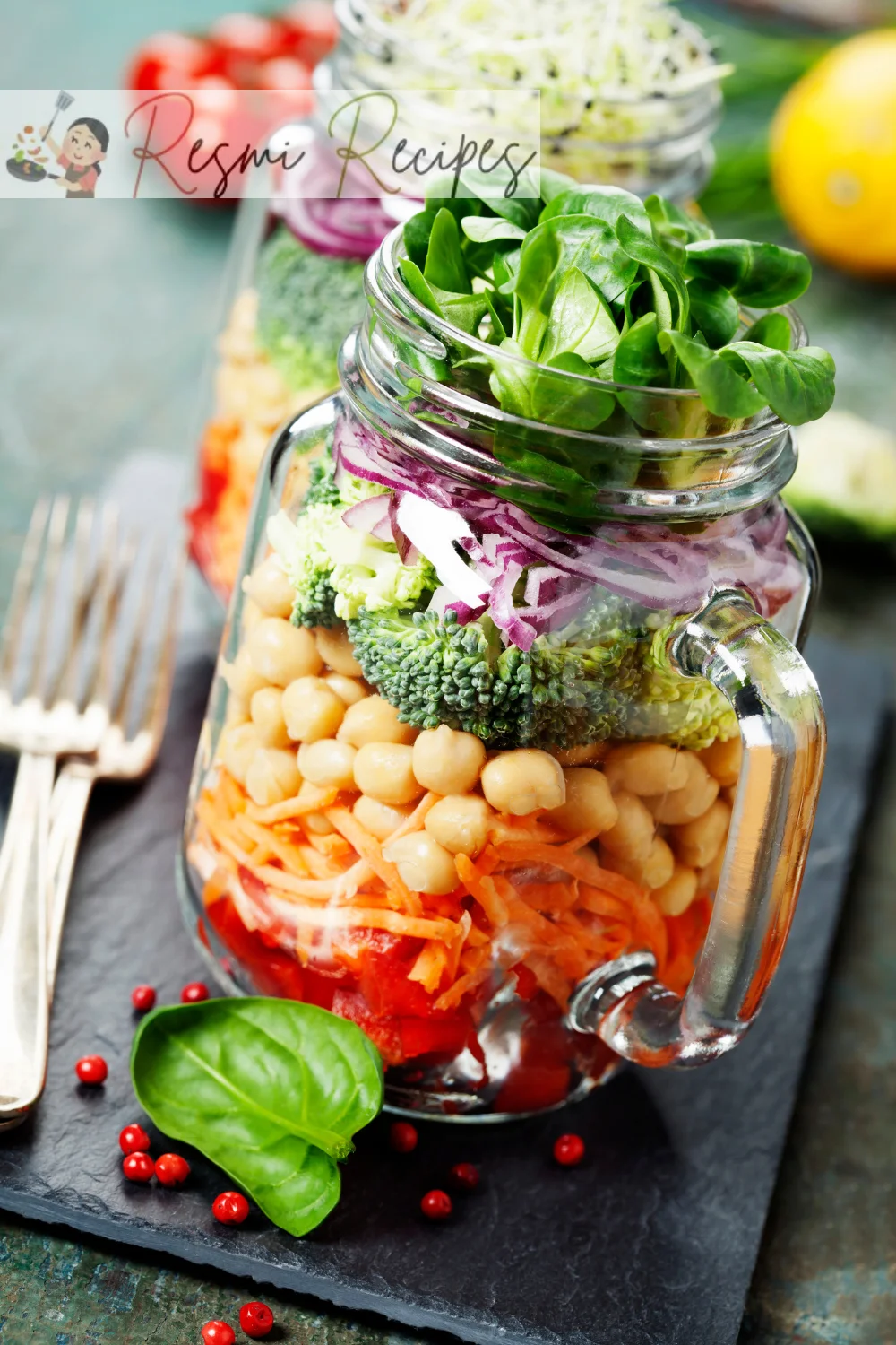 Chickpea Quinoa Salad Jars