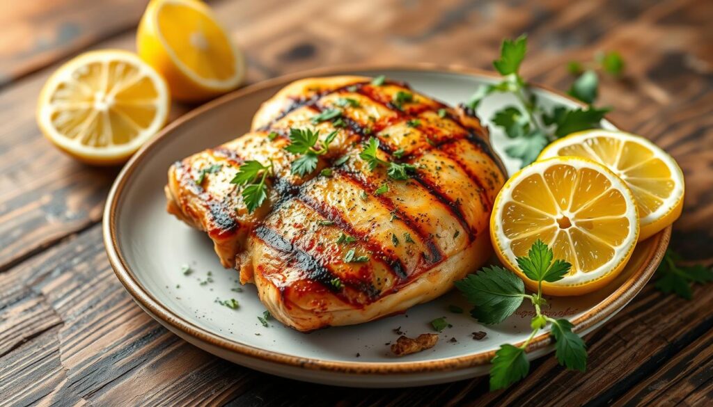 Grilled lemon herb chicken